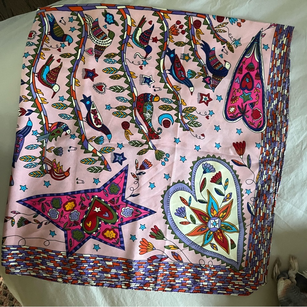 pink/multicolor headscarf